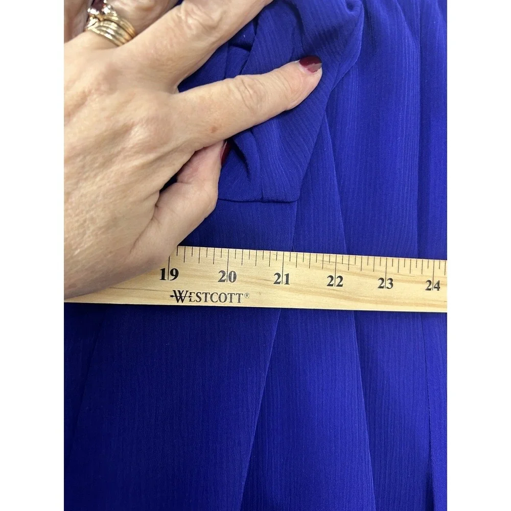 Jones of Dallas Womens Vintage Royal Blue 2 Piece Tunic‎ and Pants Set Size 14